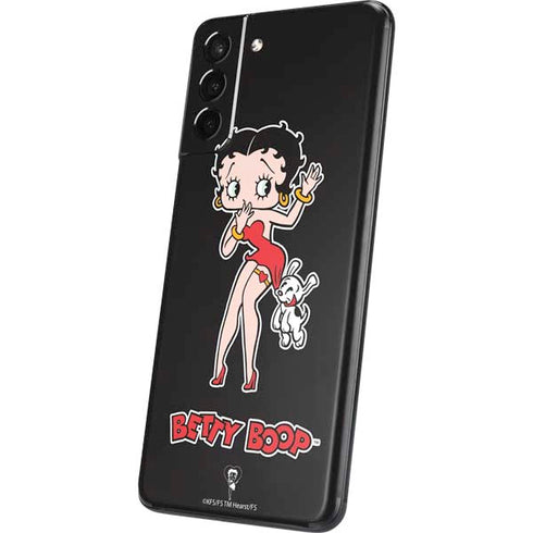 Betty Boop With Puppy Galaxy S21 Plus 5G Skin